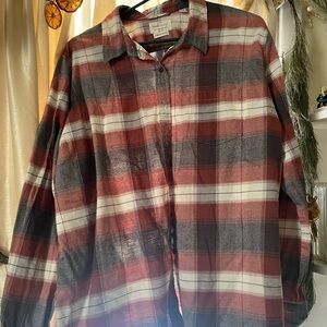Weatherproof Red and Black Casual Button Down Shirt